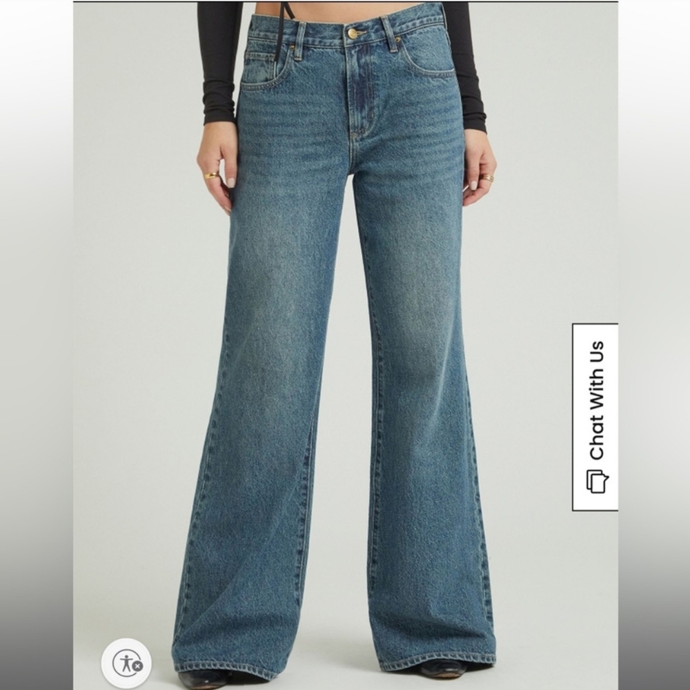 NWT Pacsun Lena Super Baggy Glitter Gold Sparkle Jeans Sz 28